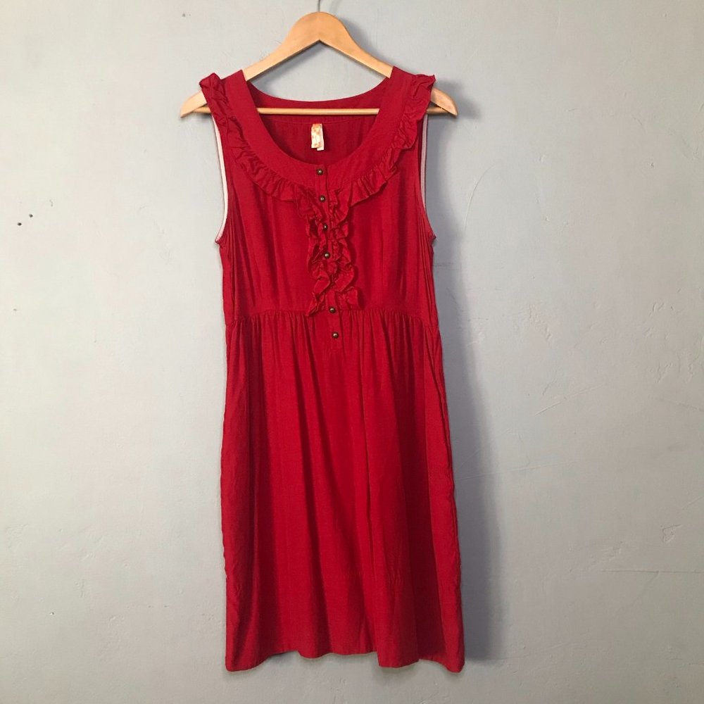 Anthropologie Maeve Musings Dress Red Small